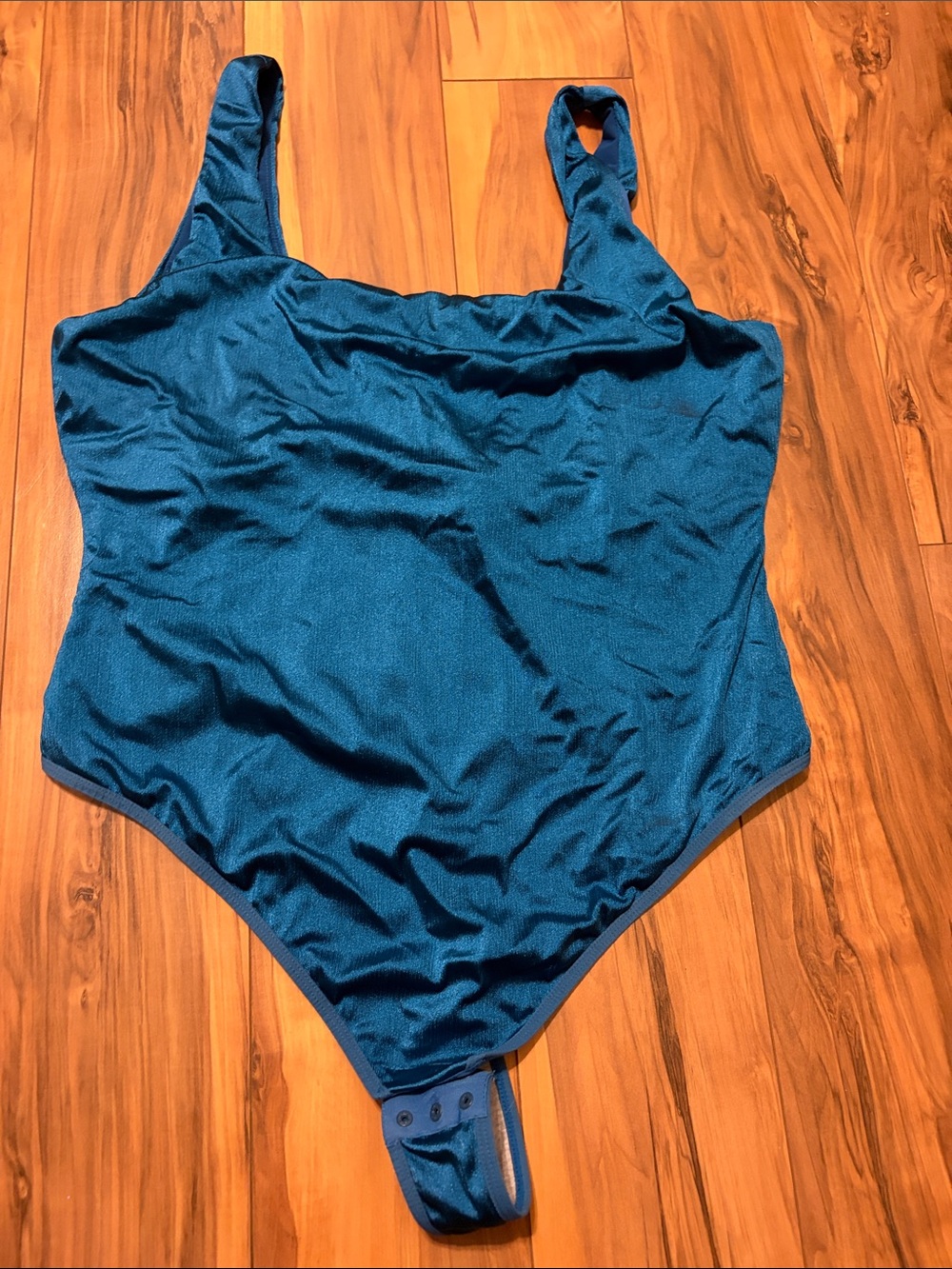 Blue Shiny One-Piece Bodysuit